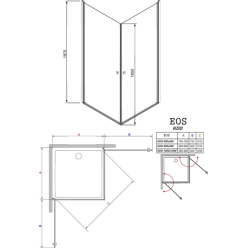 Душевой уголок Radaway Eos KDD 100 (37223-01-01N)