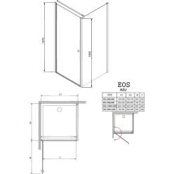 Душевой уголок Radaway Eos KDJ 90R x100 (137533-01-01R)