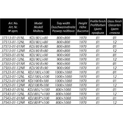 Душевой уголок Radaway Eos KDJ 80R x100 (137543-01-01R)