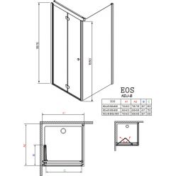 Душевой уголок Radaway Eos KDJ B 80 Right x100 (137443-01-01R)