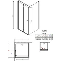 Душевой уголок Radaway Eos KDJ B 80 Right x 80 (137413-01-01R)