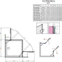 Душевой уголок Radaway Euphoria KDD 100x100 (383062-01L + 383062-01R)