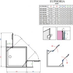 Душевой уголок Radaway Euphoria KDD 90x100 (383060-01L + 383062-01R)