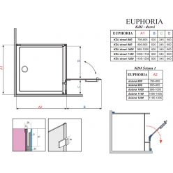 Душевой уголок Radaway Euphoria KDJ 100x100 (383040-01 + 383052-01)