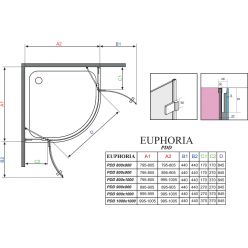 Душевой уголок Radaway Euphoria PDD 80x100 (383002-01L + 383003-01R)