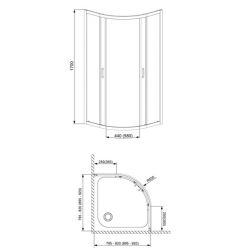 Душевой уголок Radaway Premium A 80x80x170 (30411-01-05) графитовое стекло