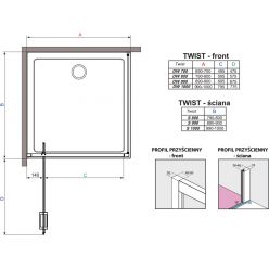 Душевой уголок Radaway Twist DW+S 70x100 (382000-08 + 382013-08)