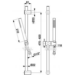 Душевой гарнитур Armatura Moza chrome 841-363-00