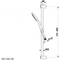 Душевой гарнитур Armatura Moza chrome 841-365-00