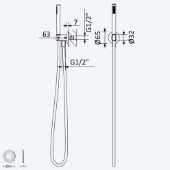 Душевой гарнитур Bruma Infante 1455914CR Chrome