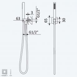 Душевой гарнитур Bruma Escudo 1455925MM Morning Mist