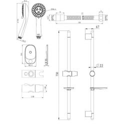 Душевой комплект Bravat Eco D152CP