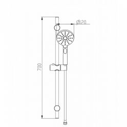 Душевой гарнитур Bravat Source D171BW-ENG черный