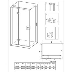 Душевой уголок Deante Arnika90x100x200 [KQA_047P] прямоугольная прозрачное