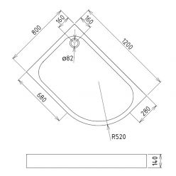 Душевой поддон Gemy ST18 L/R