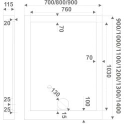 Душевой поддон GoodDoor Олимпик 130х80, ПН00046