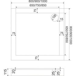 Душевой поддон GoodDoor Форум 90х90, ПН00030