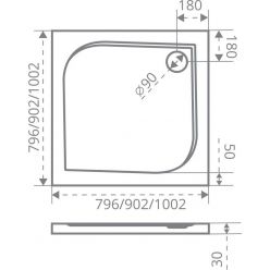 Душевой поддон GoodDoor Квадро 80, ЛП00007