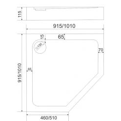 Душевой поддон GoodDoor Диамант 90х90, ПН00035