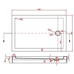 Акриловый поддон Bravat 120x80