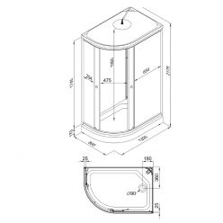 Душевая кабина Triton Коралл 120*80 А Правая