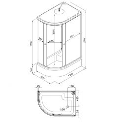 Душевая кабина Triton Коралл 120*80 В Правая