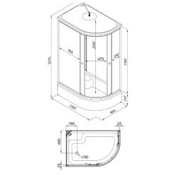 Душевая кабина Triton Коралл 120*80 В Левая