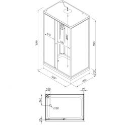 Душевая кабина Triton Квадро 120*80