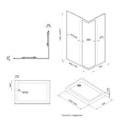 Душевой уголок Triton Вента-Хром 120х80