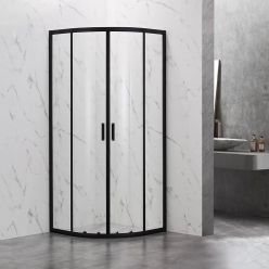 Душевой уголок Veconi Rovigo RV-202B 80x80 прозрачные стекла / профиль черный