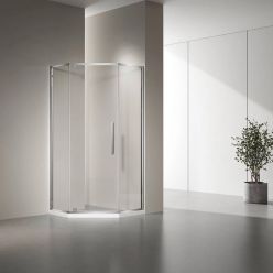 Душевой уголок Veconi Rovigo RV-35 90x90 прозрачные стекла / профиль хром