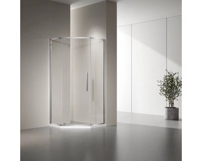 Душевой уголок Veconi Rovigo RV-35 90x90 прозрачные стекла / профиль хром