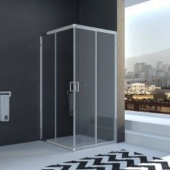 Душевой уголок Veconi Rovigo RV11 90x90 стекла прозрачные, профиль хром