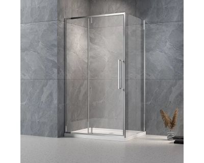 Душевой уголок Veconi Rovigo RV-034 100x100 прозрачные стекла, профиль хром