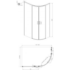 Душевой уголок Ambassador Queen 11011103L, 120 х 80 см