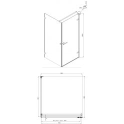 Душевой уголок Ambassador Abner 10011102R, 100 х 100 см