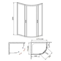 Душевой уголок Bravat Drop 120x80 BS1280.1200AL