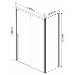Душевой уголок Vincea Lugano VSR-1L1014CL-1