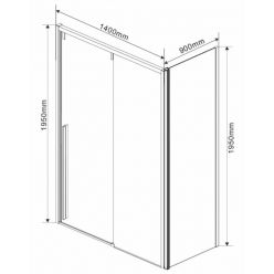 Душевой уголок Vincea Lugano VSR-1L9014CL-1