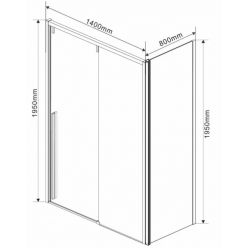 Душевой уголок Vincea Lugano VSR-1L8014CL-1