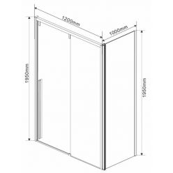 Душевой уголок Vincea Lugano VSR-1L1012CLB-1