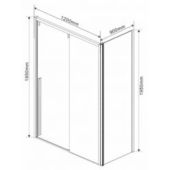 Душевой уголок Vincea Lugano VSR-1L9012CL-1