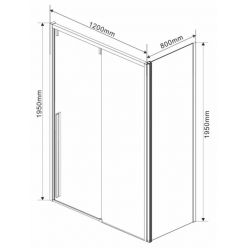 Душевой уголок Vincea Lugano VSR-1L8012CL-1