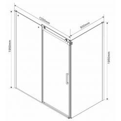 Душевой уголок Vincea Como VSR-1C8012CL