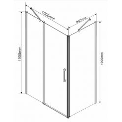 Душевой уголок Vincea Orta VSR-1O9010CL
