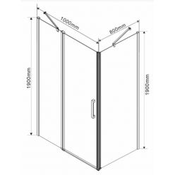 Душевой уголок Vincea Orta VSR-1O8010CL