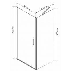 Душевой уголок Vincea Orta VSR-1O9090CH-R
