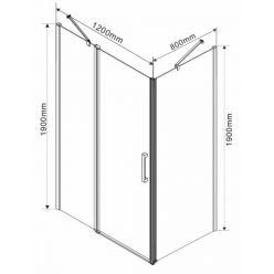 Душевой уголок Vincea Orta VSR-1O8012CL