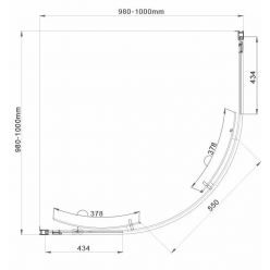 Душевой уголок Vincea Garda VSQ-1G100CL