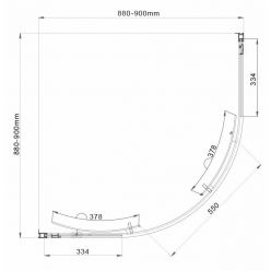 Душевой уголок Vincea Garda VSQ-1G900CL